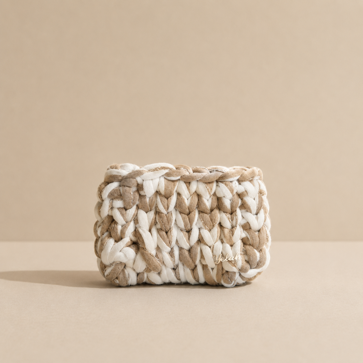 PORTE MONNAIE SIA - BEIGE ENNEIGÉ