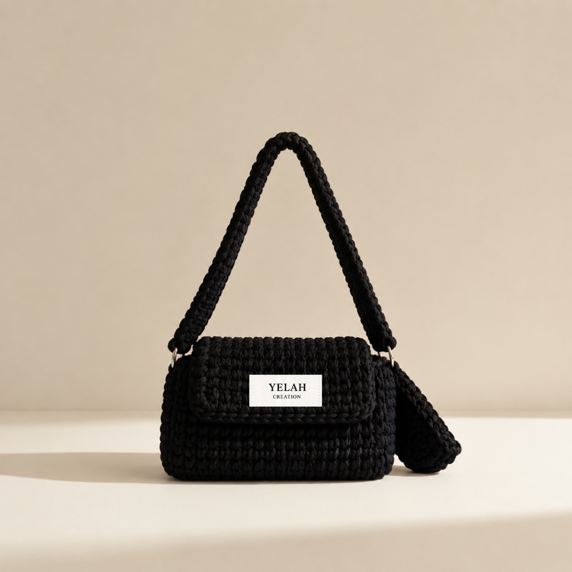 ac Zora Noir Pailleté - Sac crochet fait main Yelah Créatio
