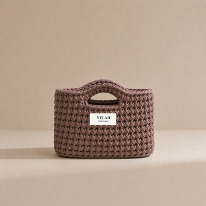 Sac Aura Sublime Marron Glacée - Sac crochet fait main Yelah Création