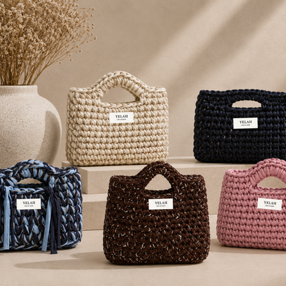 Sac Aura Essentielle personnalisé - Sac crochet fait main Yelah Création