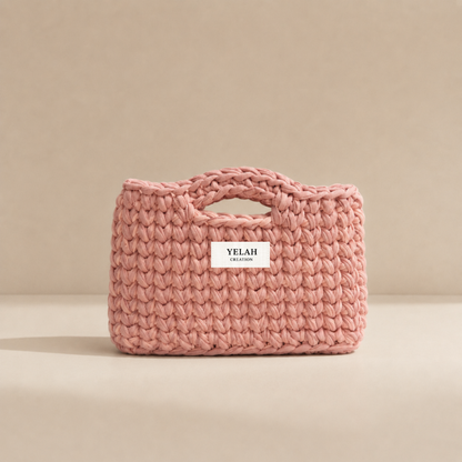 Sac Aura Sublime Roses - Sac crochet fait main Yelah Création