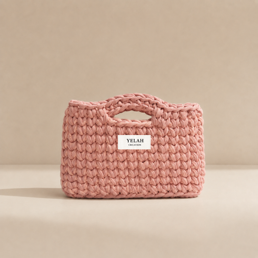 Sac Aura Sublime Roses - Sac crochet fait main Yelah Création