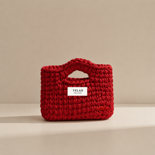 Sac Aura Sublime Rose Fuschia - Sac crochet fait main Yelah Création