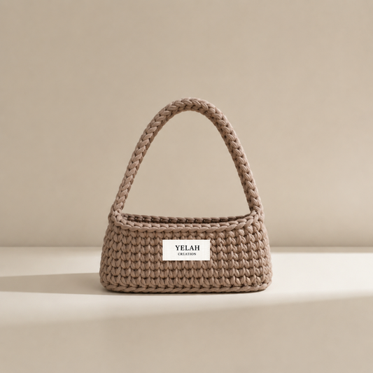 Sac Luna Amande Glacée - Sac crochet fait main Yelah Création
