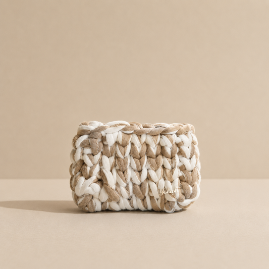 PORTE MONNAIE SIA - BEIGE ENNEIGÉ