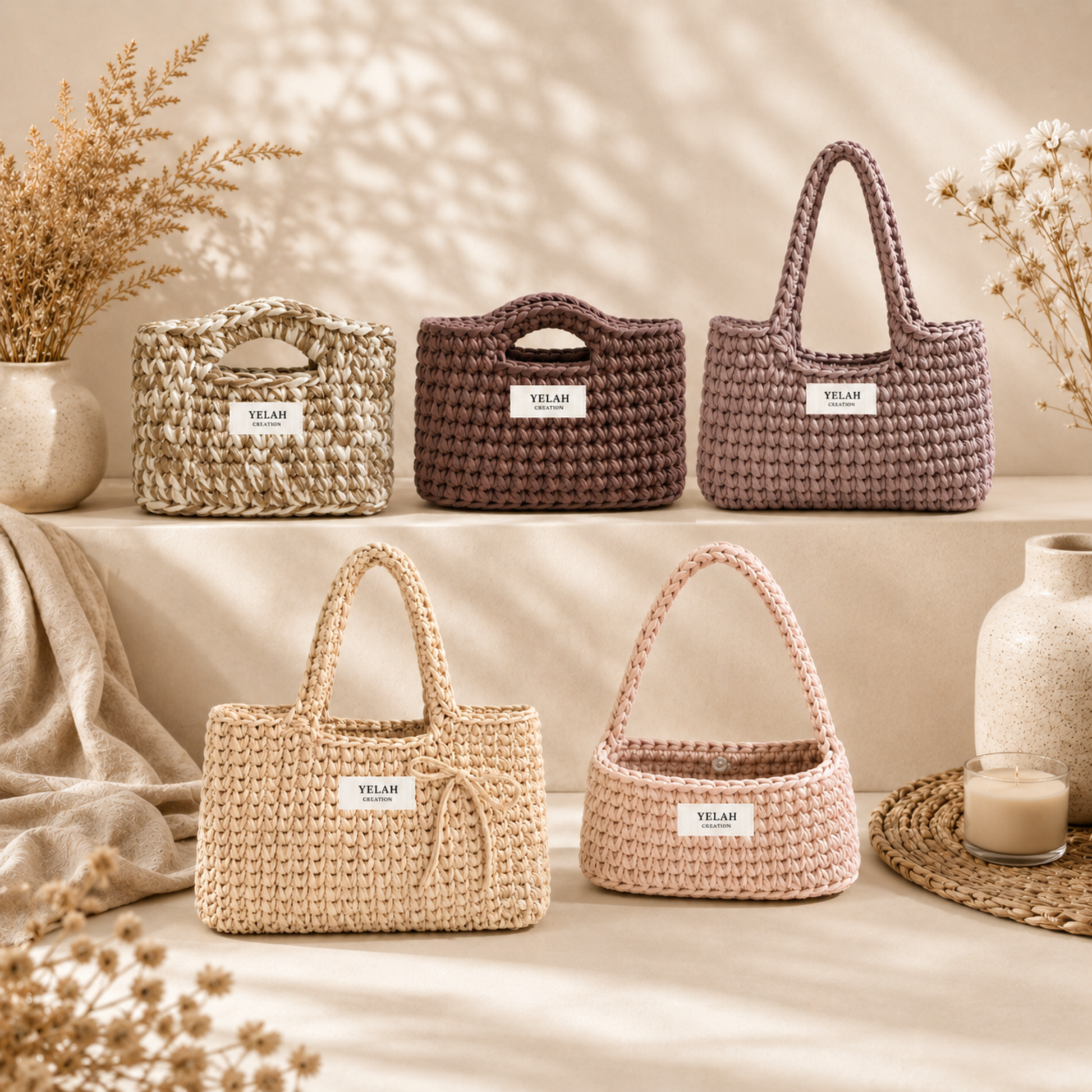 Sac personnalisé crochet fait main - Yelah Création