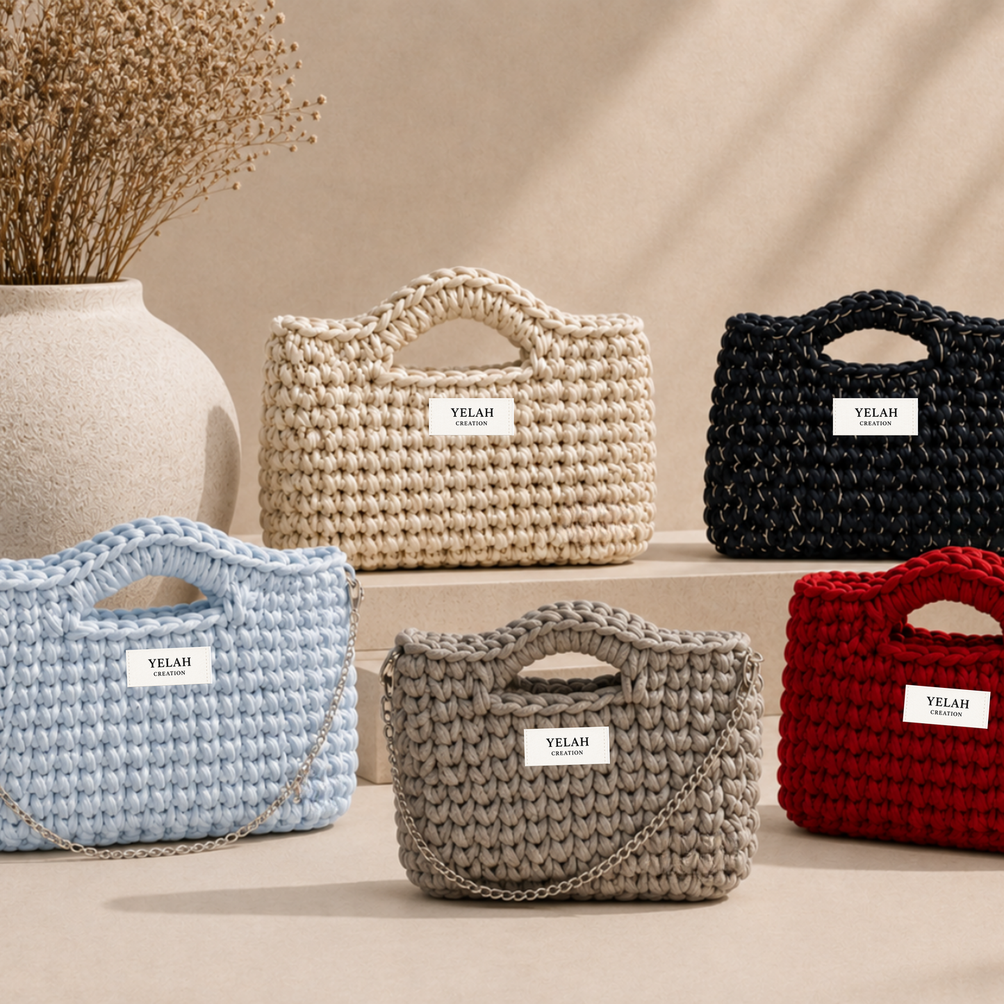 Sac Aura Sublime personnalisé - Sac crochet fait main Yelah Création