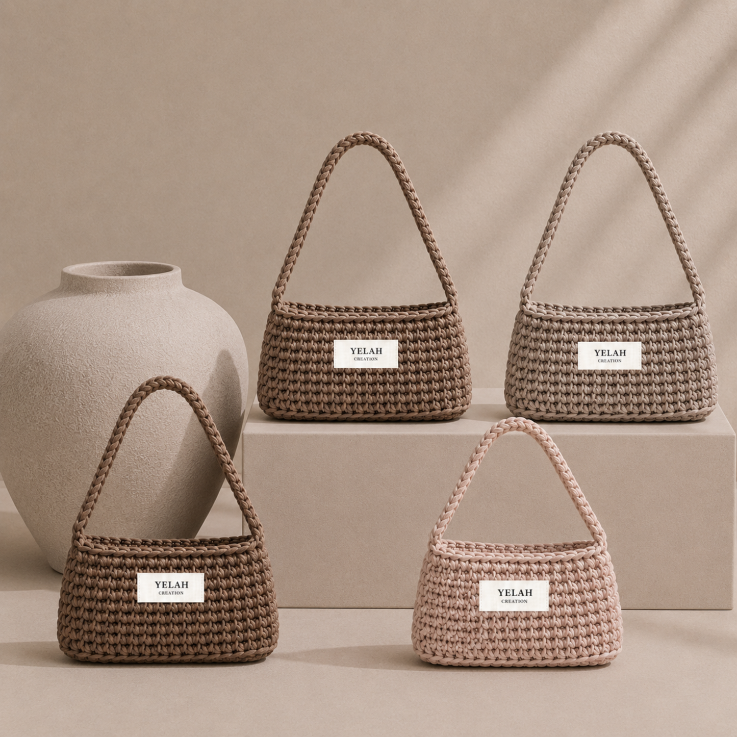 Sac Luna personnalisé - Sac crochet fait main Yelah Création